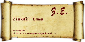 Ziskó Emma névjegykártya